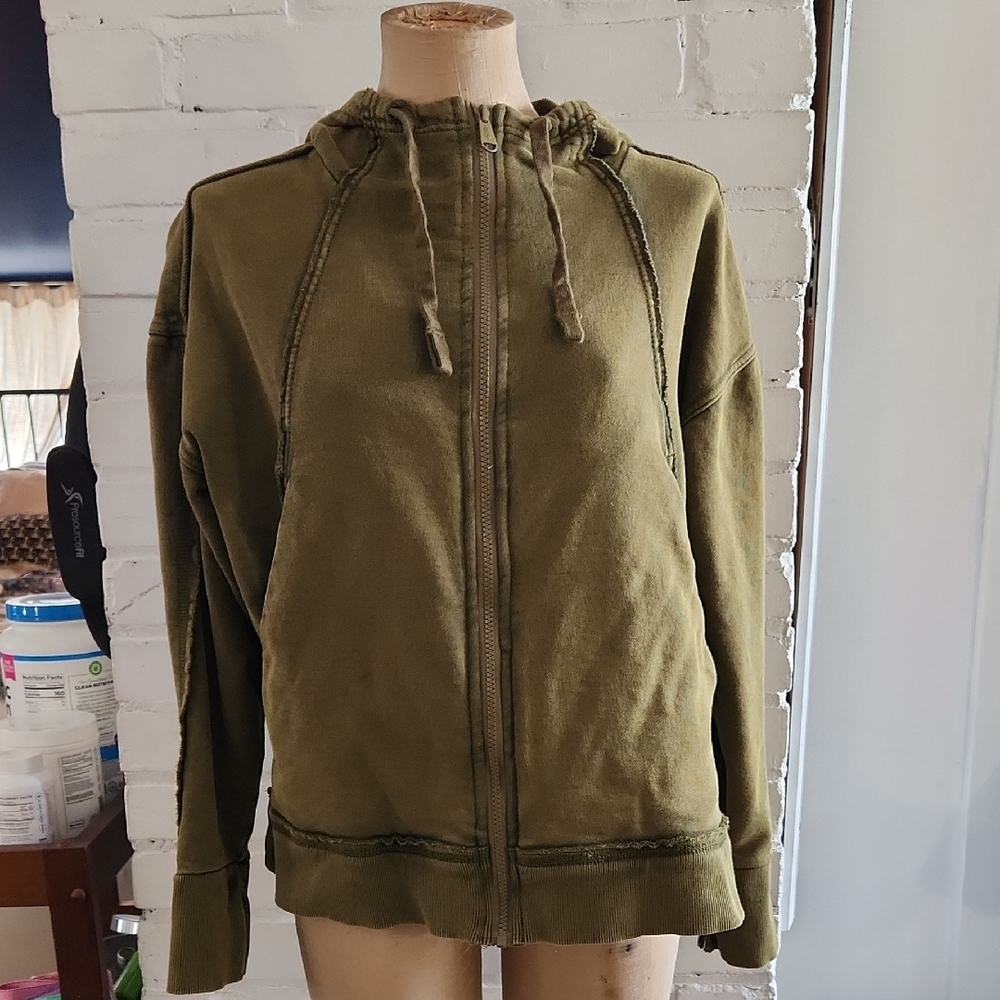 Free People Olive Green Hoodie